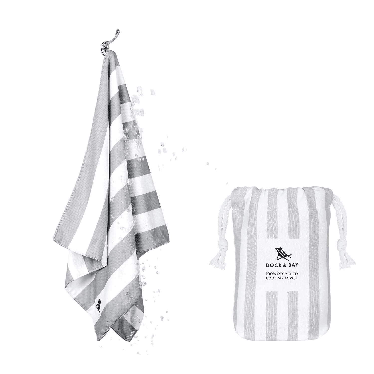 Quick Cool Gym Towel Goa Grey | Dock & Bay | Iris Gifts & Décor