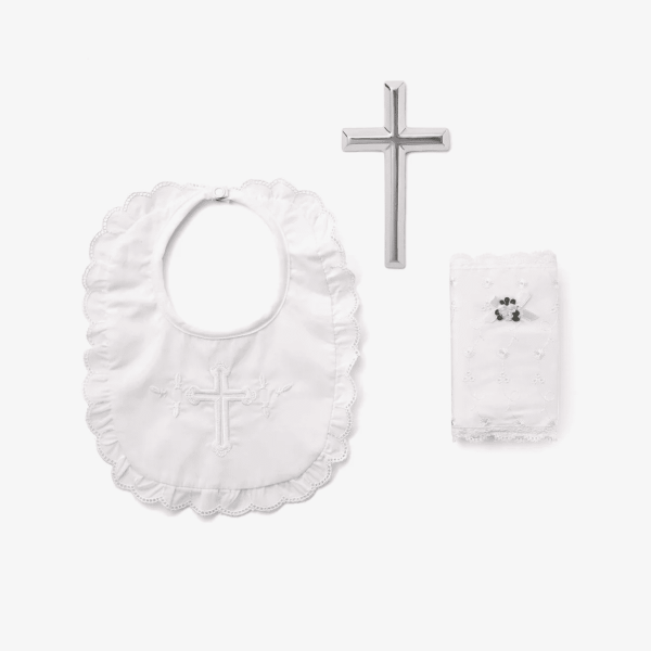 Girl's Bible, Cross, and Bib Set