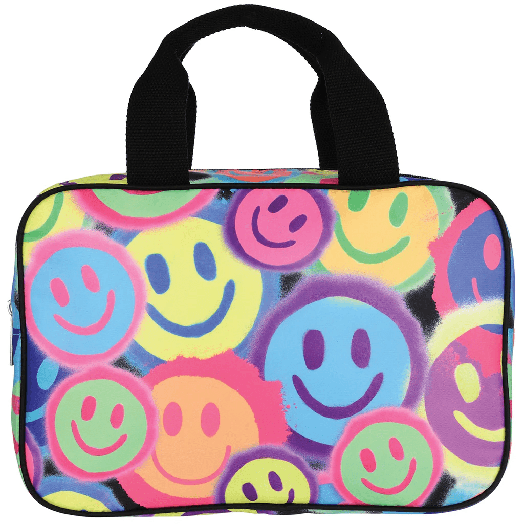 Spray Paint Smiles Large Cosmetic Bag | Iscream | Iris Gifts & Décor