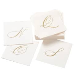 White Pearl Paper Linen Cocktail Napkin Box | Caspari | Iris Gifts & Décor