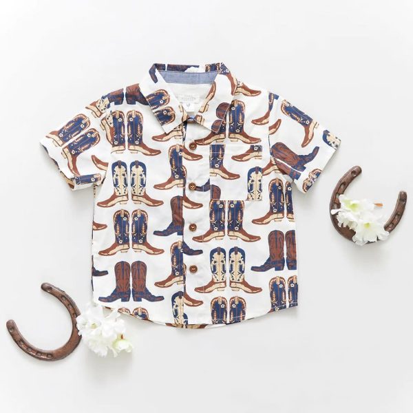 Baby Boys Jack Shirt - Cowboy Boots - Image 2