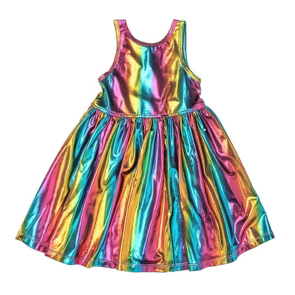 Liza Lame Dress – Dark Rainbow | Pink Chicken | Iris Gifts & Décor