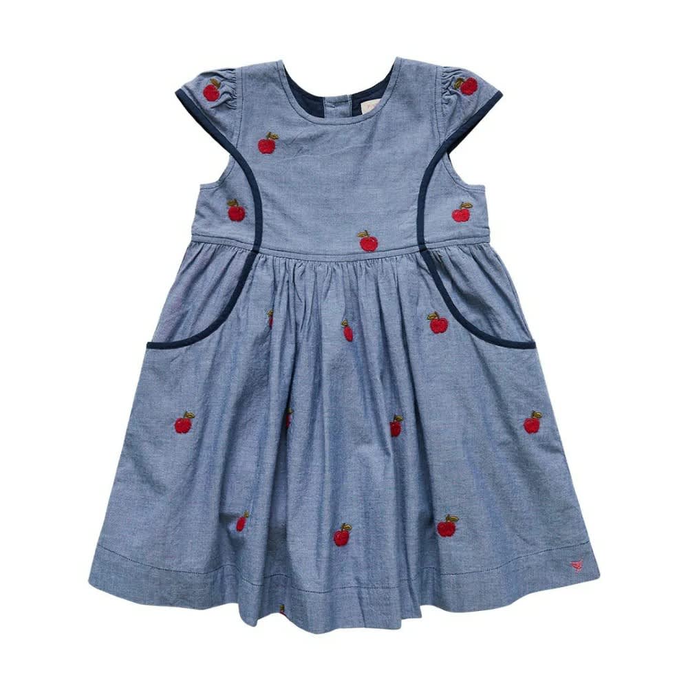 Eden Dress-Apple Embroidery | Pink Chicken | Iris Gifts & Décor