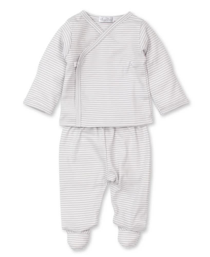 Silver Stripes Footed Pant Set | Kissy Kissy | Iris Gifts & Décor