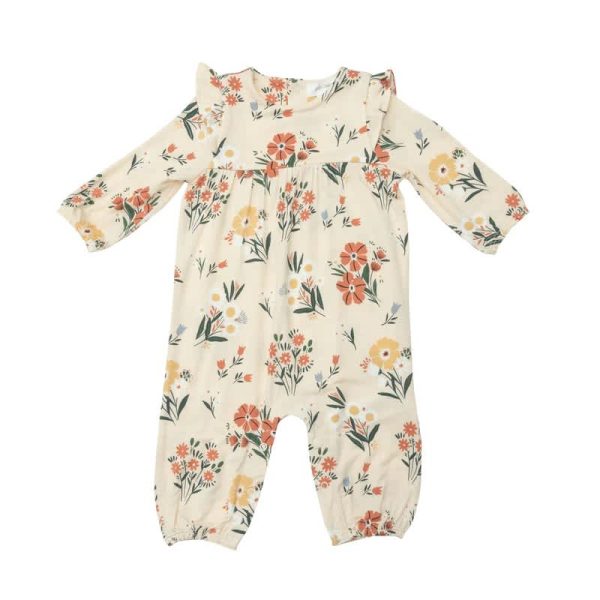 Garden Floral Romper w/Ruffle  Sleeve