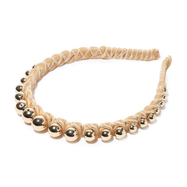 Graduated Bead Headband - Gold