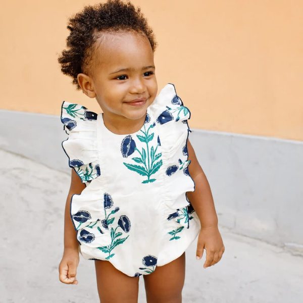 Baby Girls Katniss Bubble - Navy Dandelion - Image 2