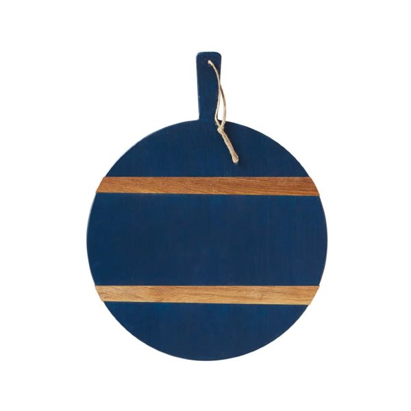 Navy Round Charcuterie Board, Medium