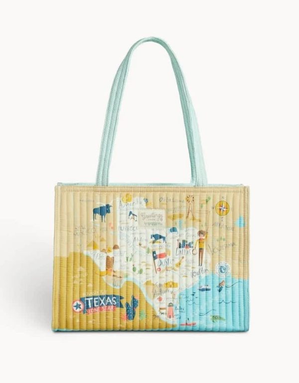 Texas Quilted Zip Tote