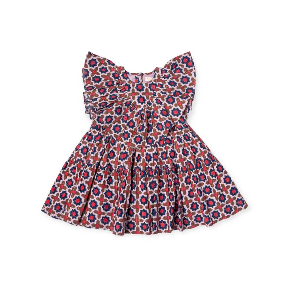 Girls Raphaela Dress – Terracotta Tile | Pink Chicken | Iris Gifts & Décor