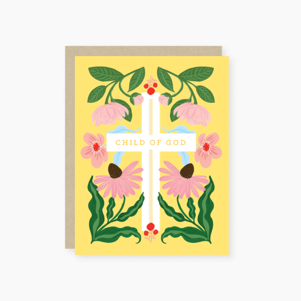 Floral Child of God Baptism/First Communion Card | 2021 Co. | Iris ...