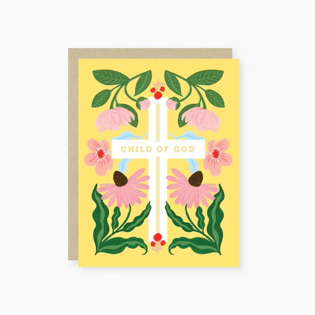 Floral Child of God Baptism/First Communion Card | 2021 Co. | Iris Gifts & Décor