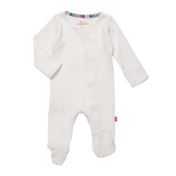Love Lines Pointelle Onesie - Tofu