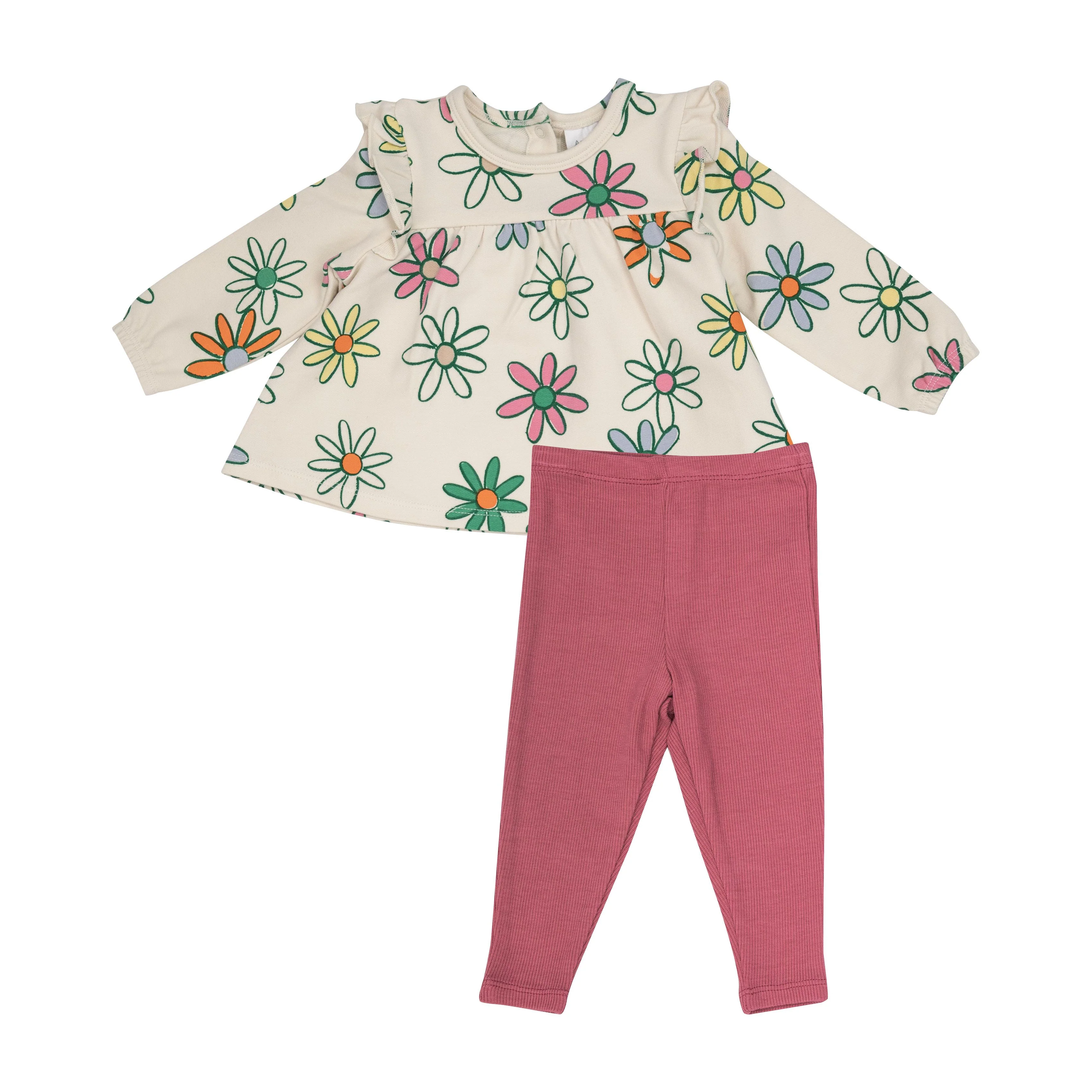 Painted Daisies Tunic & Legging – Pink | Angel Dear | Iris Gifts & Décor