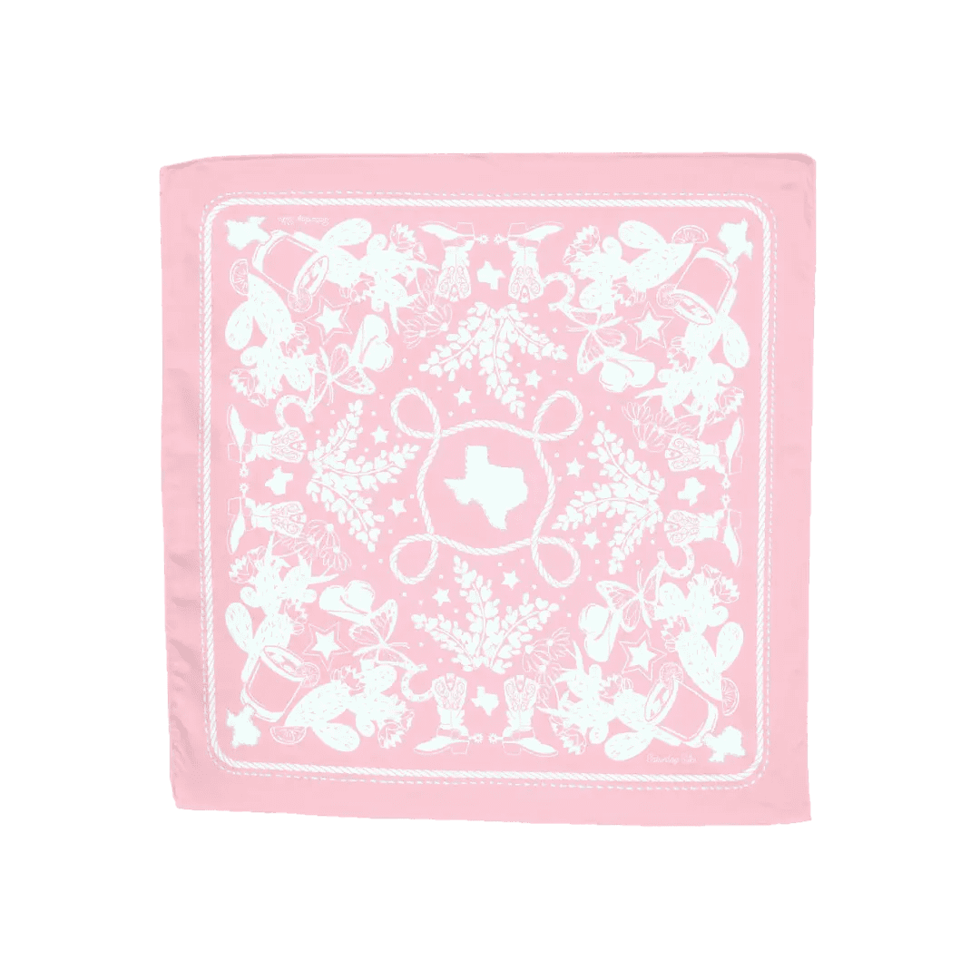 Texas Sun Embroidered Bandana | Saturday Silks | Iris Gifts & Décor