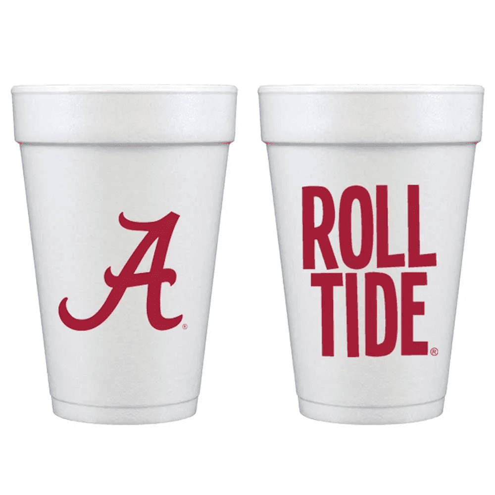Alabama/Roll Tide Foam Cups-10 pack | Two Funny Girls | Iris Gifts & Décor