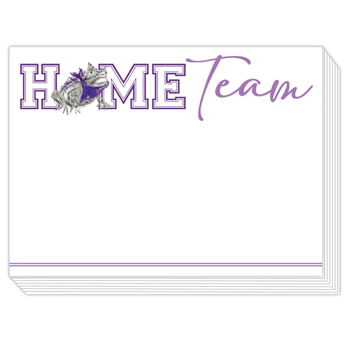 Handpainted Home Team  Horned Frog Slab Notepad | Rosanne Beck | Iris Gifts & Décor