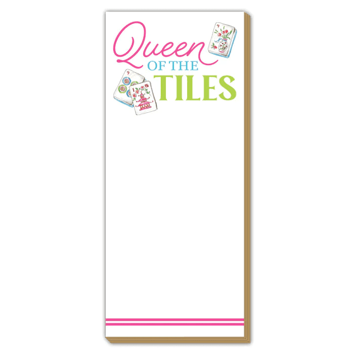 Queen Of The Tiles Luxe Skinny Notepad | Rosanne Beck | Iris Gifts & Décor