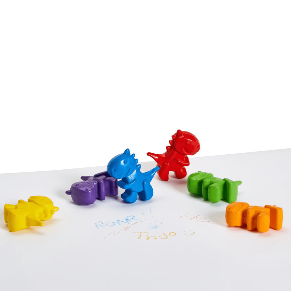Set of 12 Small Crayons in Paint Jar-Dino - Image 2