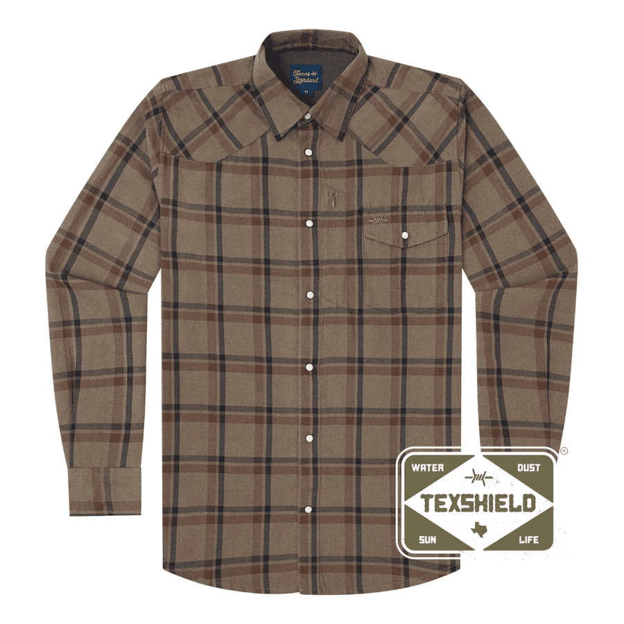 Western Field Shirt Franklin Brown | Texas Standard | Iris Gifts & Décor