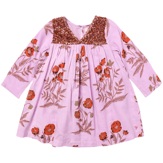 Courtney Dress – Lavender Poppy | Pink Chicken | Iris Gifts & Décor