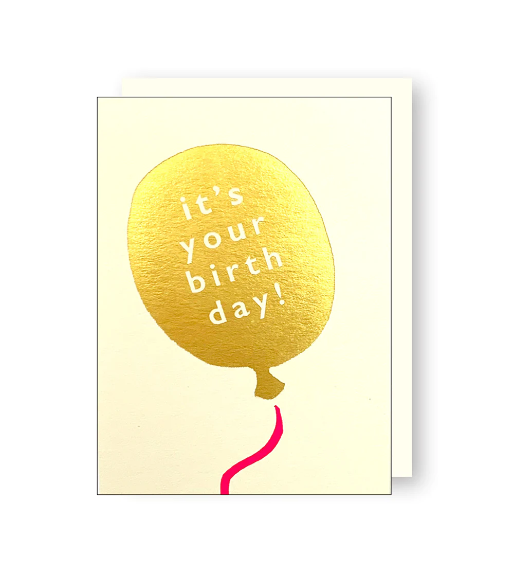 Enclosure Birthday Gold Balloon Card J. Falkner Iris Gifts & Décor