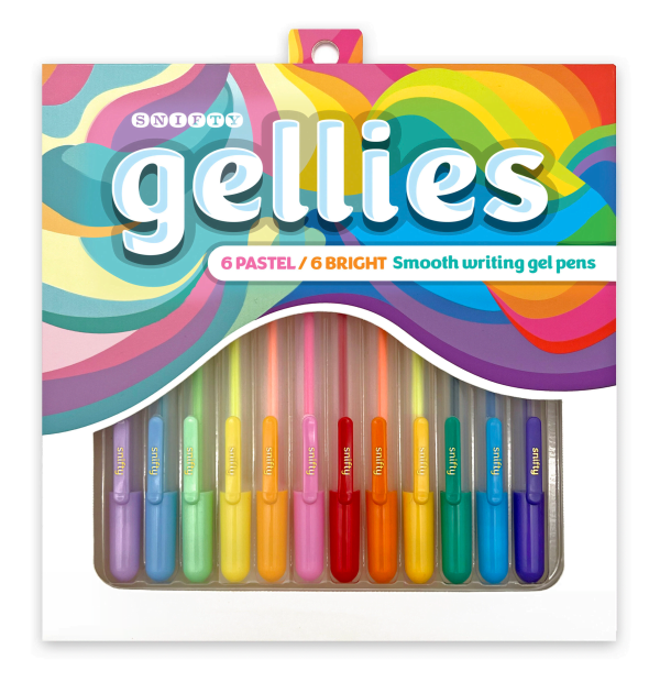 Gellie Pen Set 6 Rainbow/6 Pastel