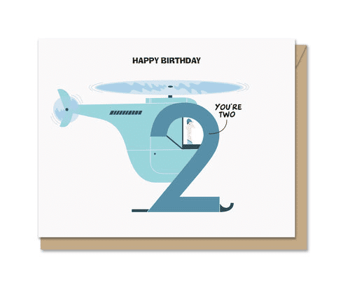 Heli-birthday Two Card | Maginating | Iris Gifts & Décor