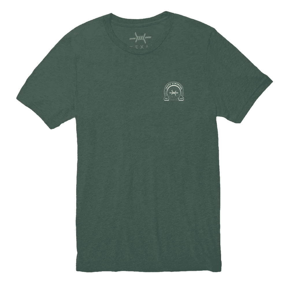Heritage Printed Tee-Luck is Earned-Green | Texas Standard | Iris Gifts & Décor