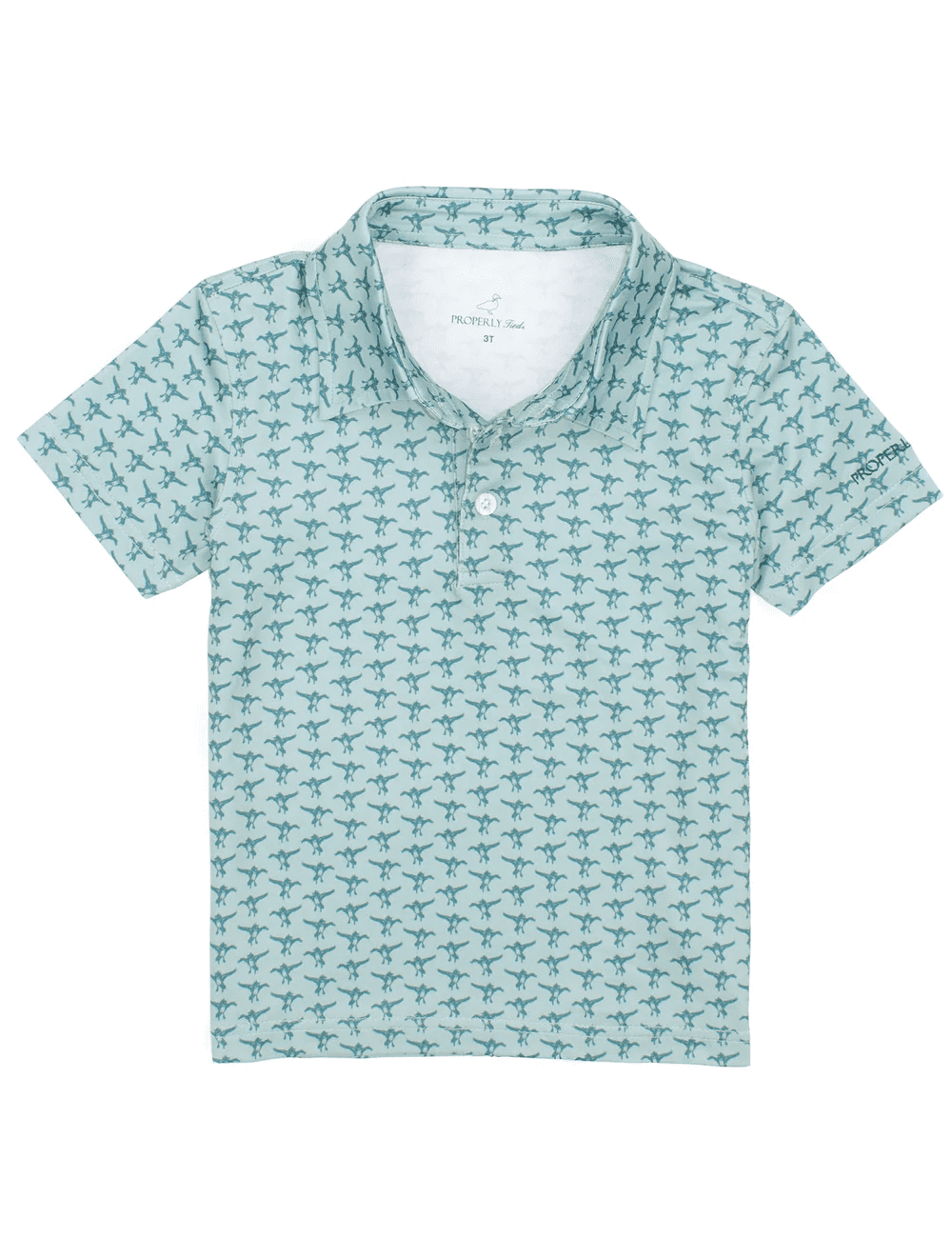 Properly Tied Boys Inlet Polo - Green Golf Tee Time main image 0