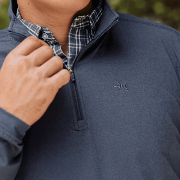 Performance Hybrid Quarter Zip-Republic Navy - Image 2