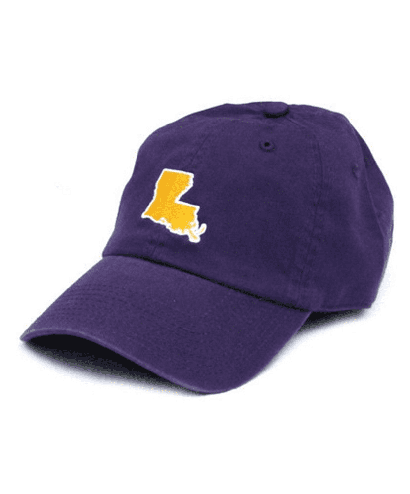 Kids Hats LA State Purple w/yellow state | Harding Lane | Iris Gifts & Décor