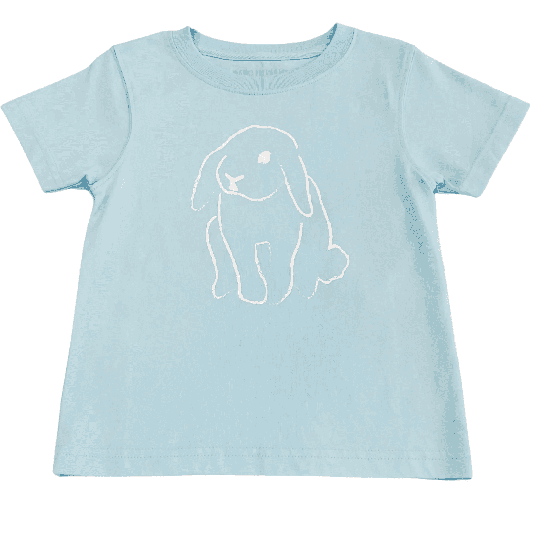 Floppy Eared Bunny T-Shirt-Light Blue | mustardketchupkids | Iris Gifts & Décor