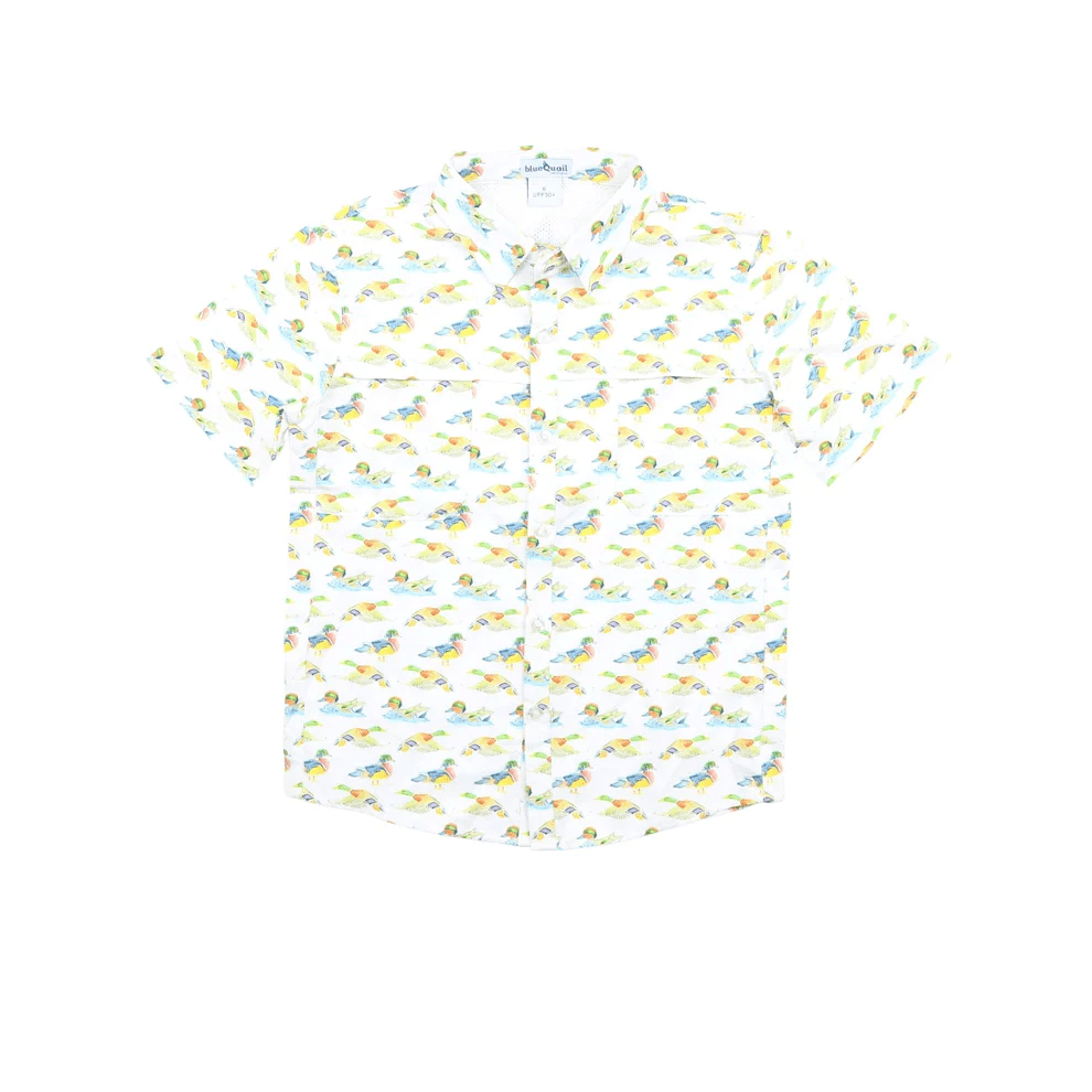Ducks Short Sleeve Shirt | Blue Quail | Iris Gifts & Décor