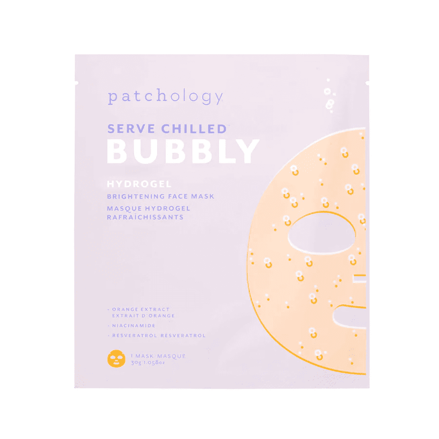 Served Chilled Bubbly Hydrogel Brightening Mask Single | Patchology | Iris Gifts & Décor