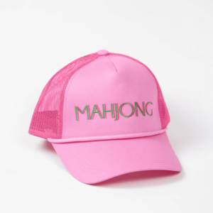 Pink Stitched Mahjong Hat