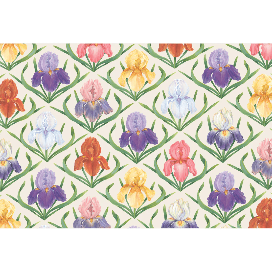 Field of Irises Placemat – 24 Sheets | Hester & Cook | Iris Gifts & Décor