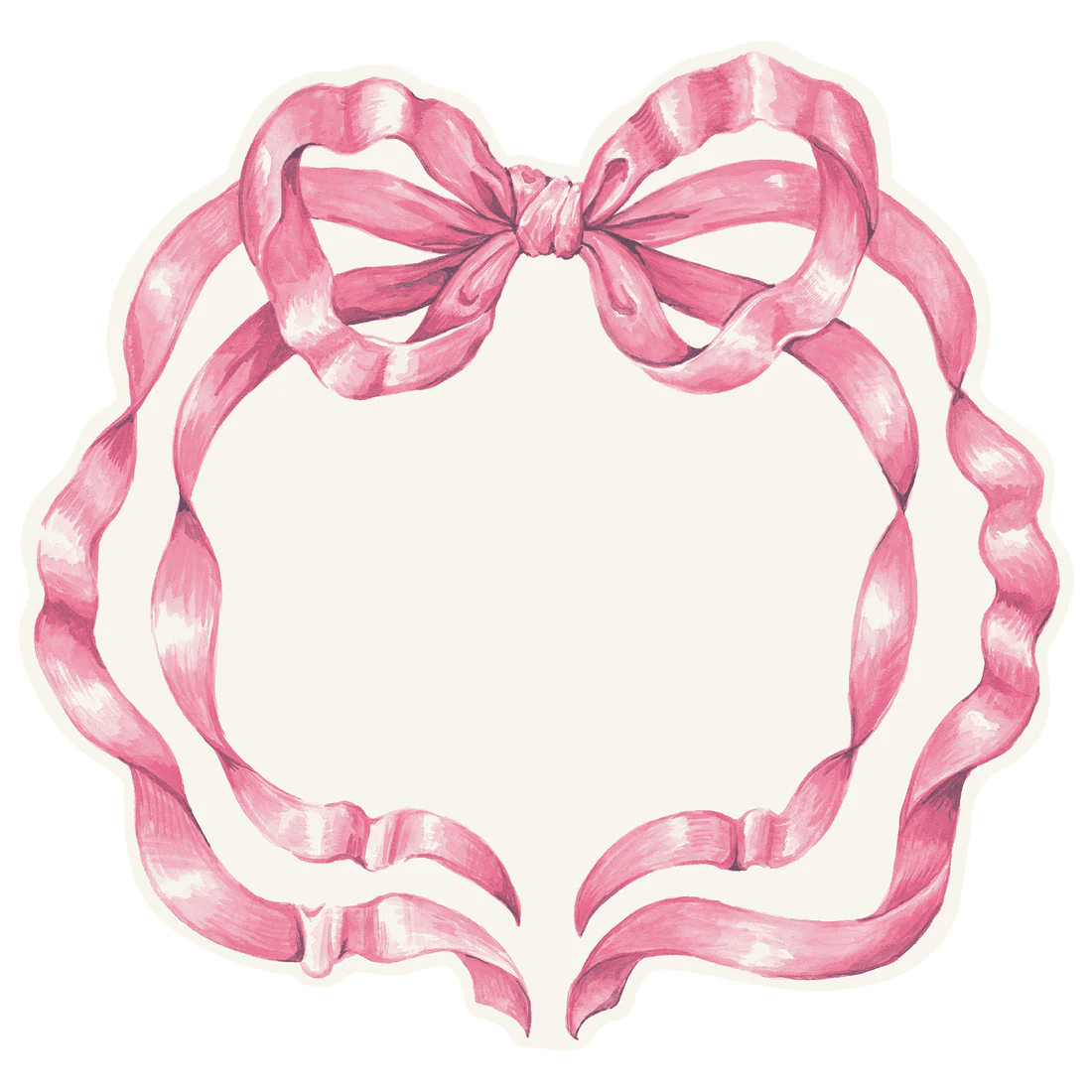 Die Cut Pink Bow Placemat – 12 Sheets | Hester & Cook | Iris Gifts & Décor