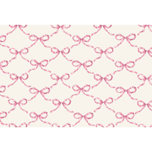 Pink Bow Lattice Placemat - 24 Sheets