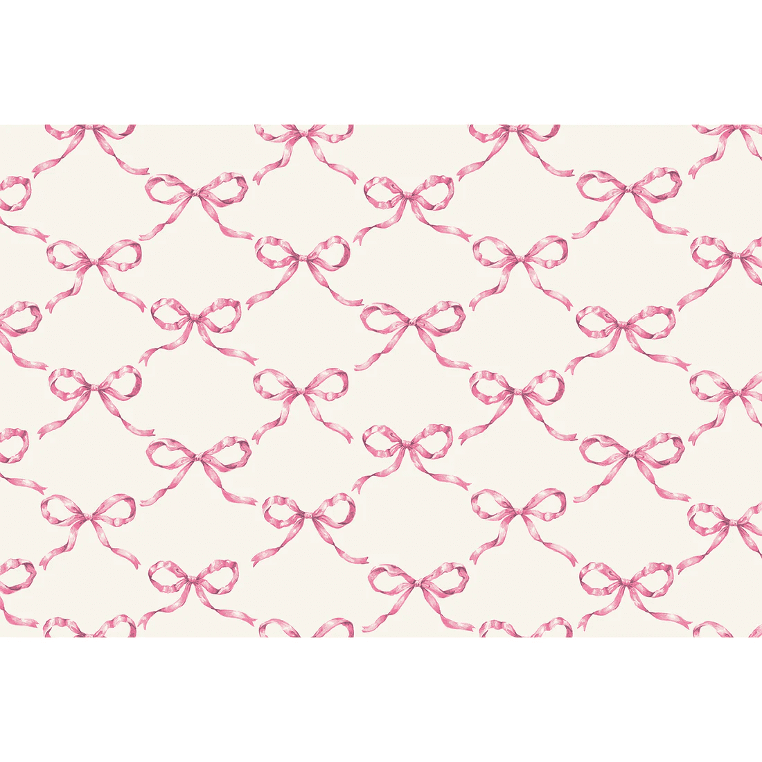 Pink Bow Lattice Placemat – 24 Sheets | Hester & Cook | Iris Gifts & Décor