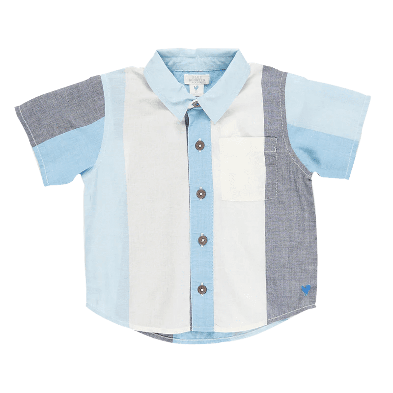 Baby Boys Jack Shirt – Ocean Stripe | Pink Chicken | Iris Gifts & Décor