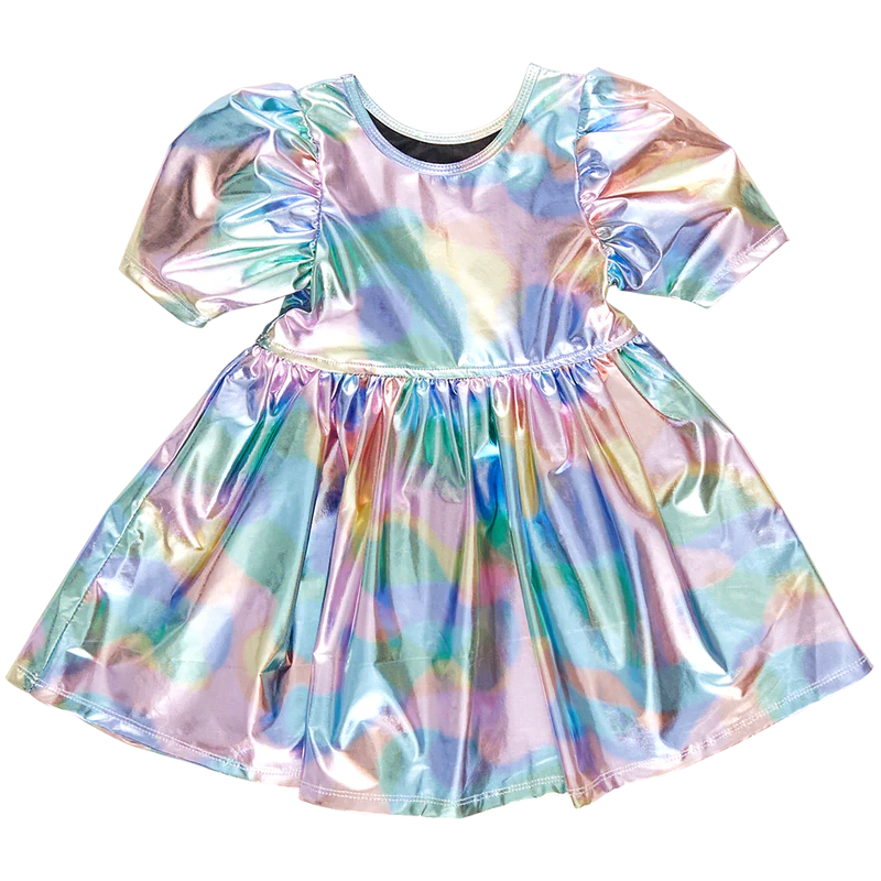 Laurie Dress- Cotton Candy Lame | Pink Chicken | Iris Gifts & Décor