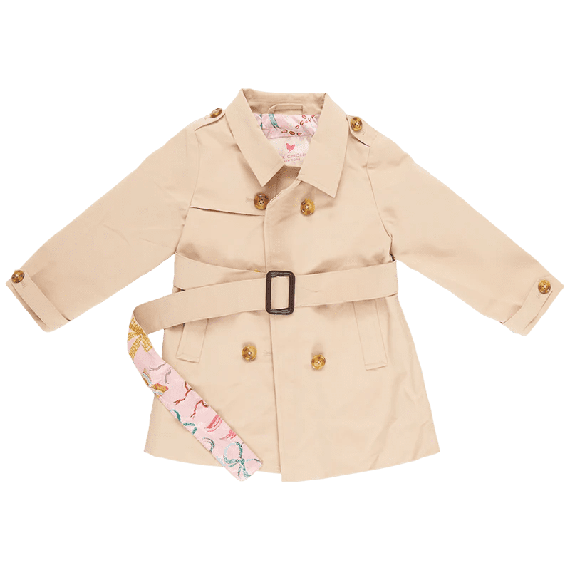 Girls Trudy Trench Coat – Beige | Pink Chicken | Iris Gifts & Décor