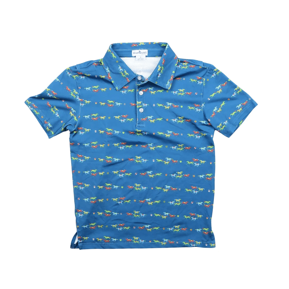 Derby Polo Short Sleeve Shirt | Blue Quail | Iris Gifts & Décor