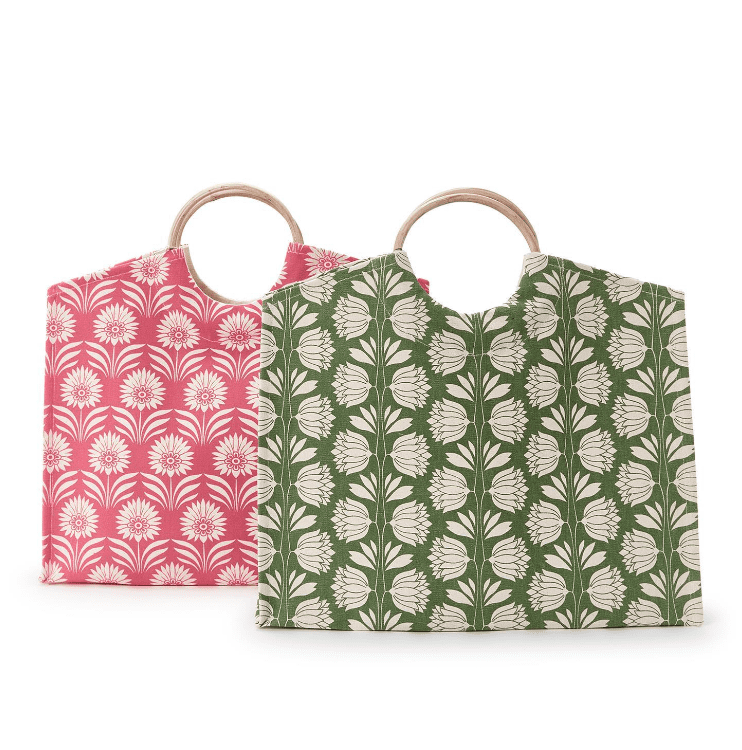 Palm Deco Tote Bag | Two's Company | Iris Gifts & Décor