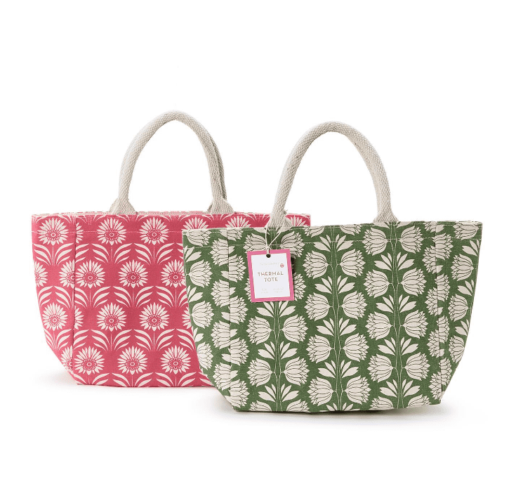 Palm Deco Thermal Lunch Tote | Two's Company | Iris Gifts & Décor