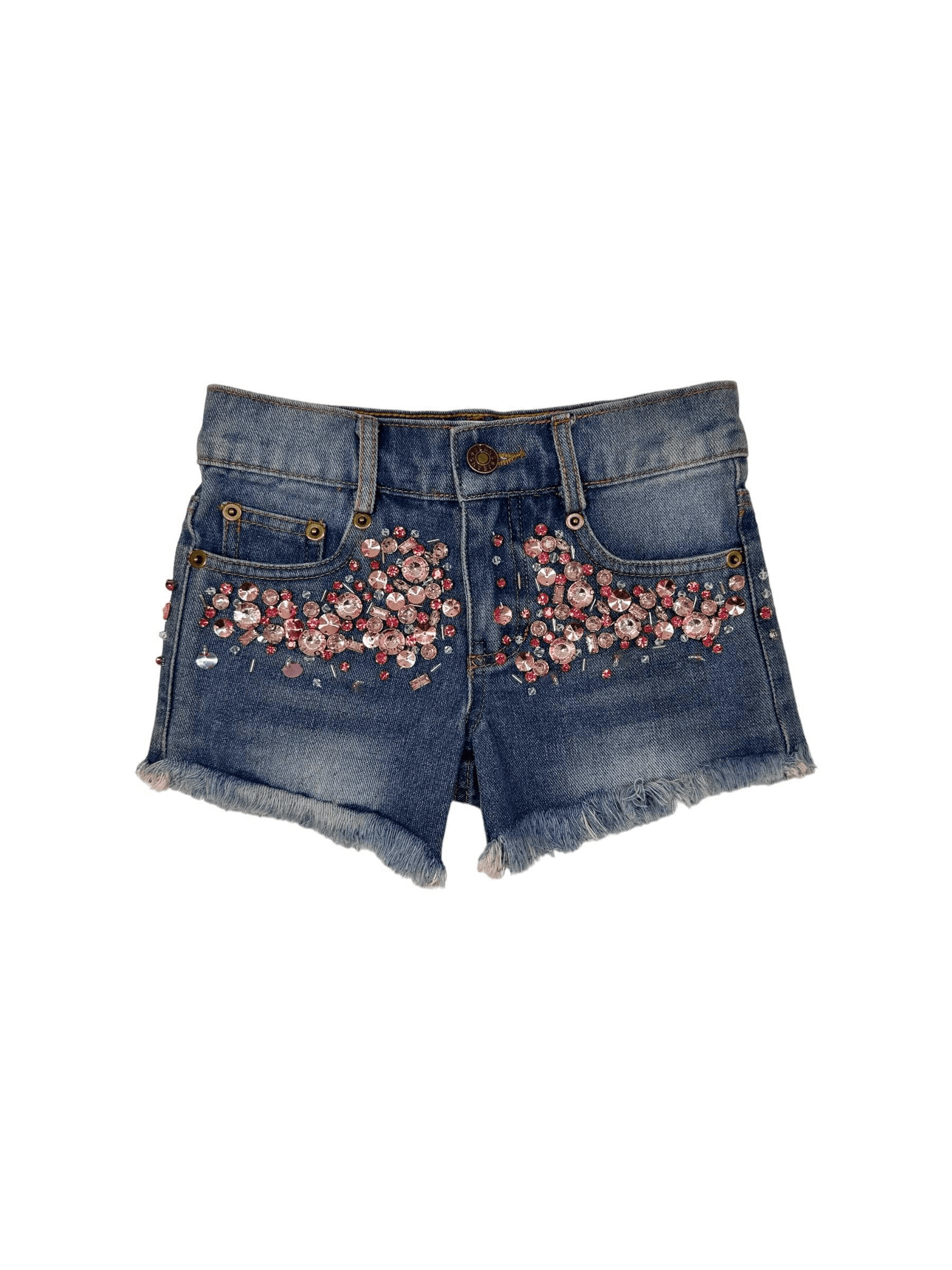Pink Crystal Denim Shorts | Lola and the Boys | Iris Gifts & Décor