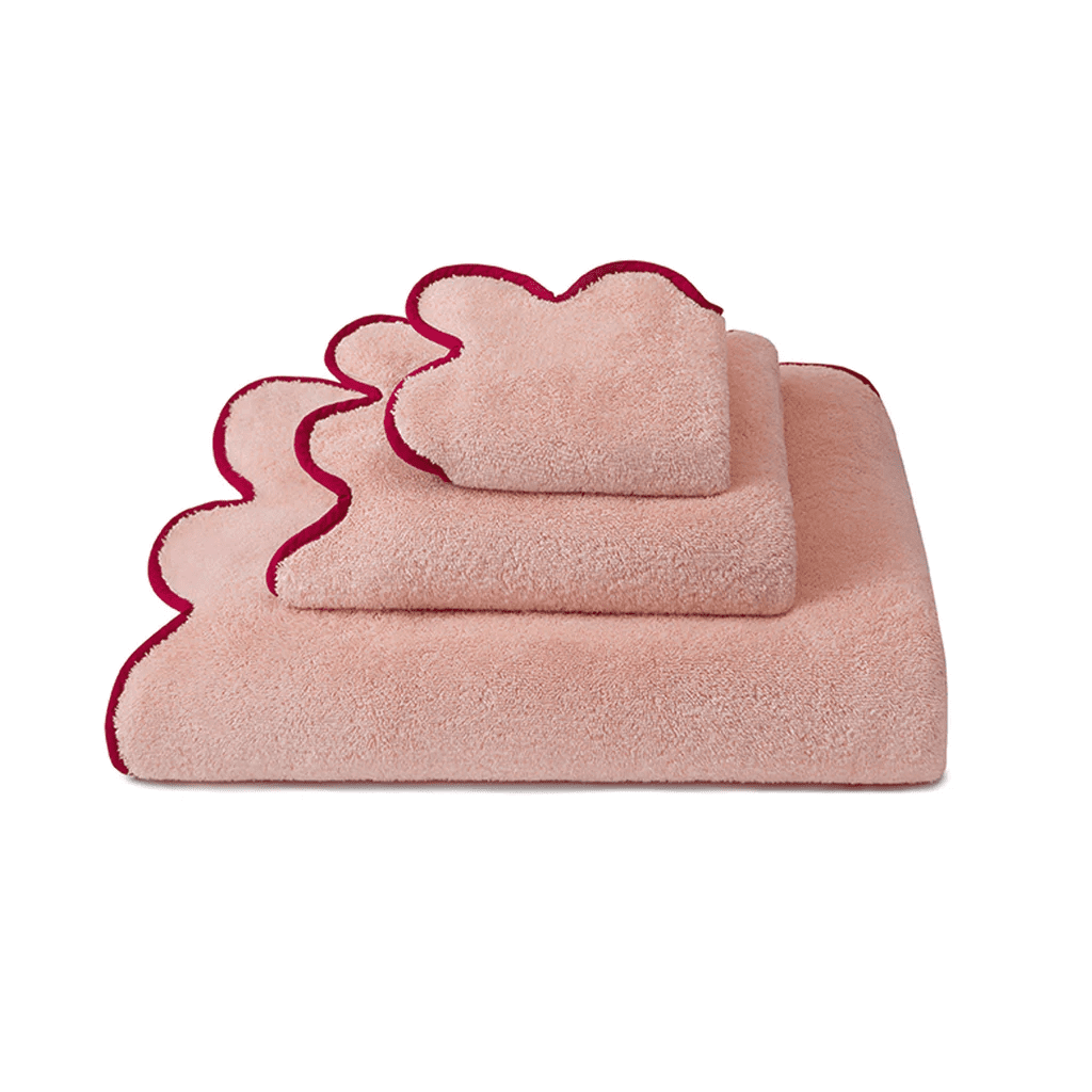 Peach & Berry Scallop Towel | Kassatex | Iris Gifts & Décor