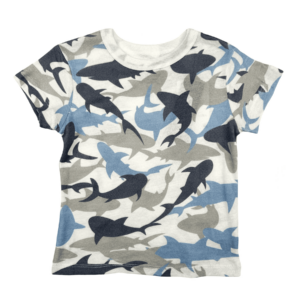 Chaser-All Over Camo Shark - Shirt-Coconut Milk