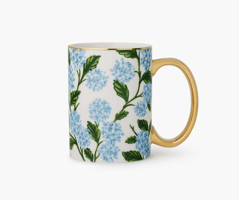 Hydrangea Porcelain Mug | riflepaperco | Iris Gifts & Décor